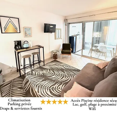 Ponant Motte Cosy 4 Pers Parking,clim,piscine, Golf, ラ・グランド・モット