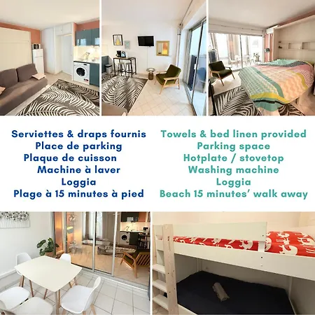 Ponant Motte Cosy 4 Pers Parking Gratuit,climatisation, Acces Piscine Residence, Golf, *